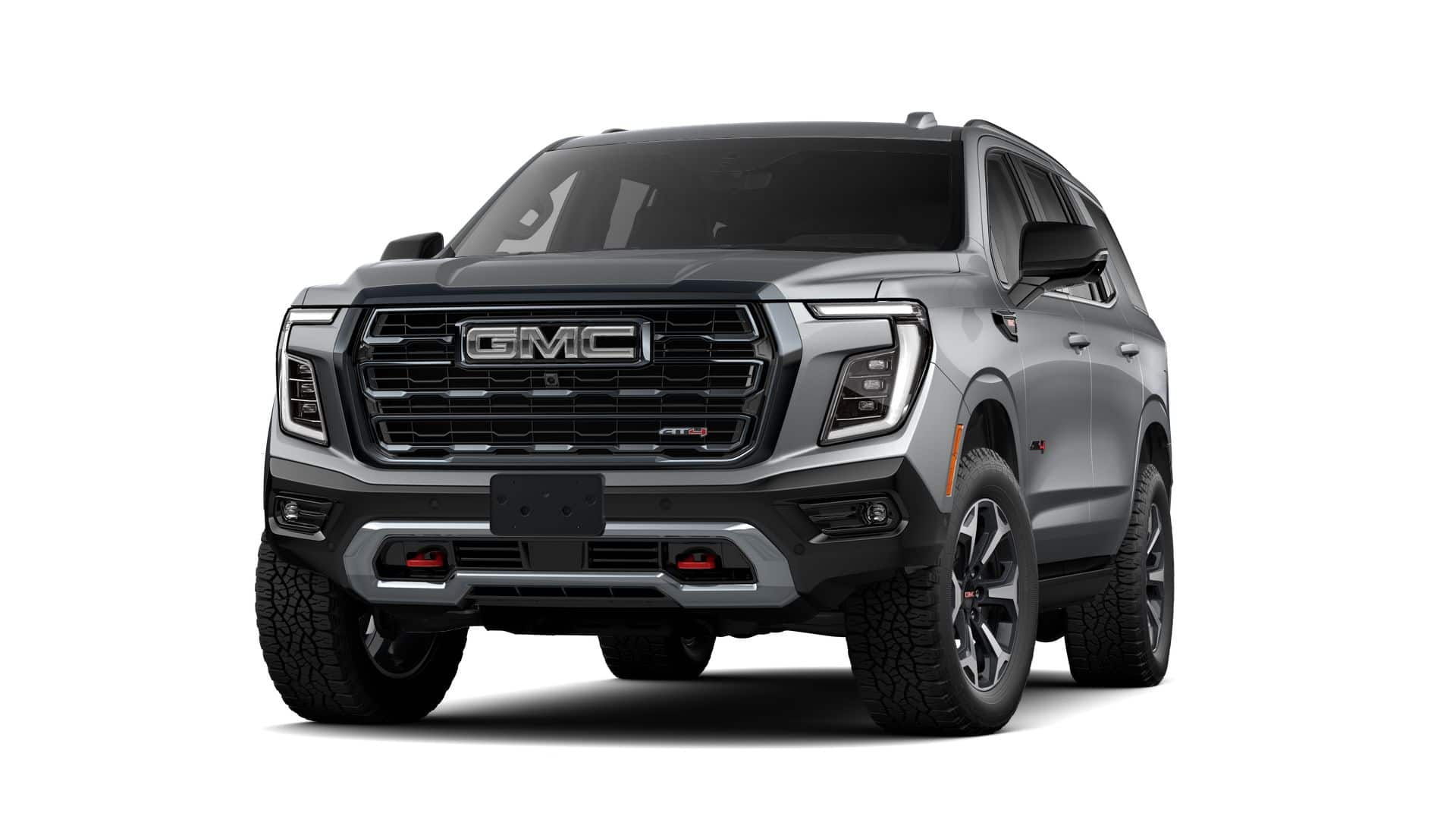 2026 GMC Yukon AT4 in Sterling Metallic — front three-quarter view